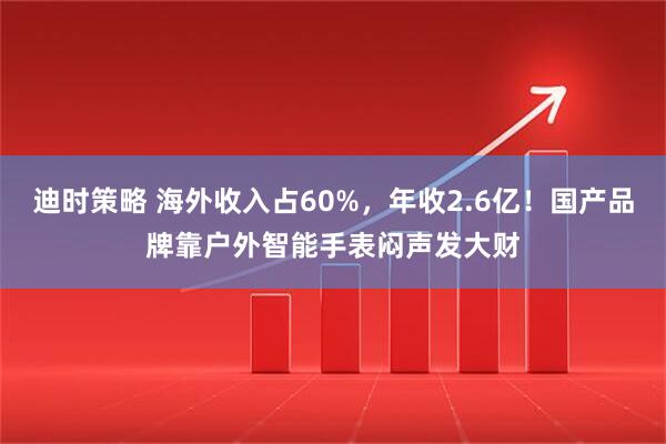 迪时策略 海外收入占60%，年收2.6亿！国产品牌靠户外智能手表闷声发大财